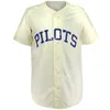 8 Mike Hegan Baseball Jersey 66 MikeHegan 3 Joe Schultz 5 Don Mincher 56 Jim Bouton Seattle Pilots Custom 1969 Home Cream MITCHELL NESS Cooperstown Throwback Jerseys