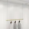 Kledingwinkel raam displayrek Commerciële meubels trouwjurk show zijkant hangende muurhanger hangende zilveren roestvrij staal