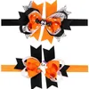 Halloween Bat ghost Bow Headbands Baby Girls Elasticity Hairband Ribbon Bows Kids Hair Accessories