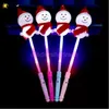 DHL LED Party Magic Wand Glow Stick Flashing Concert Holiday Decor Supplies for Home Snowman Sticks Christmas Toys FY5057 P0718