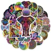50pcslot tecknad psykedelisk klistermärke hippie klistermärken estetisk konst graffiti dekaler skateboard kylskåp gitarr diy klistermärke1503361