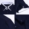 Browon Plus Taille 5XL Summer Business Shirt Hommes Manches courtes Button Up Collier De Down Collier Casual S Hommes Vêtements 220401