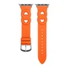 Läder dubbel ringrem för Apple Watch Strap 42mm 44mm 45mm 38mm 40mm 41mm Allmän serie 7 6 5 4 3 2 SE Band