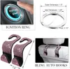 20 adet / takım Rhinestones Araba Telefonu Tutucu Evrensel Bling Araba Aksesuarları Kadınlar Için Oto İç Hooks Sticker