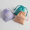 Sacs à cordon personnalisés imprimés, pochettes d'emballage de bijoux, pochettes chics pour cadeaux de mariage, flanelle velours, 100, 220608