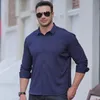 Camisas casuais masculinas 8xl 10xl 12xl 11xl tamanho grande homem camisa de manga longa roxa preto azul