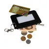 Portefeuilles Ultra-Slim Minimalist Pocket Front Wallet Card Holder Key Chain Coin PurseWallets