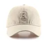 Casquette de balle classique équipe broderie lettre R casquettes Snapback réglable chapeau de soleil lettre chapeau de Protection solaire noir blanc marine rose