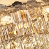 Modern Round Ceiling Ljuskrona för vardagsrum Sovrum Guld Lyx Crystal Inomhus Taklampa LED Cristal Home Decor Lamp