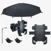 Novelty Items Motorcycle Bicycle Phone Holder Mini Sunshade Umbrella Bicycle Decoration Accessories Polyester Mobile Automatic Umbrellas