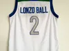 Chino Hills Huskies High School Basketball 2 Lonzo Ball Jerseys 1 Lamelo Team Color White Away Stitching and Sewing Sports Cotton Cotton Sale Sale Sale