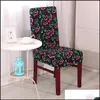 Écharpes Chaise Ers Home Textiles Jardin Ll Xmas Spandex Amovible Er Stretch Dining Seat Dhatf