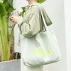 Evening Bags Korean Version Of Casual Literary Canvas Bag Ins Fashion Printing Shopping Handbag Western Style Alphabet Shoulder WomenEvening