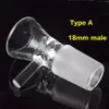 DHL Hookahs 14mm Kom en 18mm Glazen Kommen Mannelijke Joint Handvat Roken Accessoires voor Bongs Water Pipes Adapter