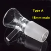 DHL Hookahs 14mm bowl and 18mm glass bowls Male Joint Handle smoking Accessories For Bongs Water Pipes Adapter