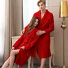 Women's Sleepwear Wedding Home Dress Flannel Long Robe Warm Soft Bride Pajamas Nightdress Bathrobe For Female Bridesmaid Gift