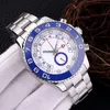 Novo relógio masculino mostrador branco moldura de cerâmica movimento automático vidro safira watch230w