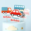 لوازم الحفلات الاحتفالية الأخرى 1SET طفل للسيارة السعيد عيد ميلاد سعيد كعكة طائرة طائرة توببر أطفال تزيين مع العصي استحمام الطفل