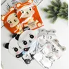 Hediye sargısı 50pcs sevimli panda şeker çantaları plastik ile fermuarlı kilit hayvan düğün hediyeleri ile çocuk doğum günü bebek duş partisi malzemeleri lehine baggi