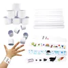 Armreifen 30 -pieces White Slap Armbänder DIY Blankeband Bulk Plastikparty für Geburtstagskonzert School Craftbangle
