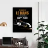 24時間ルマンクラシックレーシングカーポスタープリントキャンバスペインティングホーム装飾リビングルームの壁アート画像