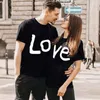 Dames T-shirt Paar Zomer Liefde Gedrukt Kleding T-shirt Kerst Casual Katoenen Korte Mouw Tees Merk Losse Top