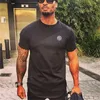 Mens Muscle T Shirt Bodybuilding Fitness Men toppar Bomulls singlets plus Big Size Tshirt Cotton Mesh Kort ärm Tshirt 220629