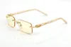 Green Buffalo Horn Glasses Designer Sunglasses for Men Womens Rimless Fashion Sporst Gold Metal White Peach Heart Frames Eyewear L216p