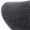 Berretti di alta qualità retrò uomo lana plaid cabbie berretto piatto cappelli per berretti da donna sboy tweed menberets