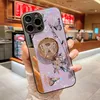 Designer Luxury 3D Butterfly Cases Diamond Glass Hard Phone Case för iPhone 13 11 12 Pro Max 7 8Plus X SE Protector Holder Cover