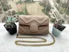 Topkwaliteit Dames Schouder Handtassen Handtas tas Pu leer Gouden ketting Vrouw Cross body Pure kleur Vrouwelijke tas