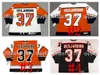 Ulotki w stylu retro Koszulka hokejowa JOHN LeCLAIR ERIC DESJARDINS PELLE LINDBERGH RICK TOCCHET Bobby Clarke PETER FORSBERG Eric Lindros JEREMY ROENICK