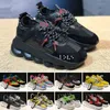 Italien Designer Casual Skor Reflekterande Höjd Reaktion Sneakers Flerfärgad Mocka Gummi Pläd Trippel Svart Vit Prickig Män Kvinnor Chaussures Sport 36-45