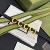 Retro äkta läderhalsband för kvinnors designer smycken svart repkedja hiphop mässing bokstäver lyxiga charmiga chokers ta242o