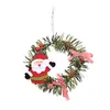 Christmas decorations Christmas wreath pendants Christmas snowman elk circular PVC pendants Christmas tree pine nut pendants