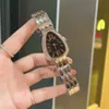 30 mm grootte van het dameshorloge neemt de dubbele surround-type slangvorm geïmporteerde horloges met quartz uurwerk en diamanten bezelbeweging aan