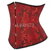 Corset Underbust Top Body Shaper for Wome Waist Cincher Sexy Gothic Plus Size Corpete Corselet Fashion Black White Red Blue Rose 220812