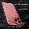 Dissipação de calor Casos de telefone respiráveis ​​para iPhone 11 12 13 Pro Max 7 8 mais xr x xs Max Metal Lens Protection