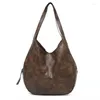 Вечерние сумки европейская и американская ретро-мягкая кожаная сумочка с большой композицией.