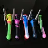 Acessórios de silicone colorido Acessórios para fumo de vidro Bongs Dab Rigs Inoeless com unhas de titânio Rig Rig SP224