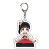 20pcs / lot Demon Keychain Anime Kimetsu no yaiba kamado tanjirou acrylique figure pendentif keyring bijoux en gros aa2203185682814