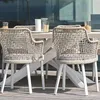 Camp Furniture Nordic Rattan Outdoor Chairs Designer Leisure Fashion Garden Backrest Beach Household Rope Dining Chair