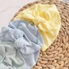 Top Knotted Turban Baby Girls Lace Mesh Head Wraps Kids Girls Cotton Headband for Infant Beanie Caps Toddler Headwear