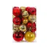 Рождественские украшения украшения мяча висят синий цвет с высоким цветом коробки 34 сета декора