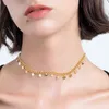 Pendant Necklaces Dot Necklace Set Moon with Star for Women Gold Color Fashion Jewelry Stainless Steel Gift 2023 Collar 220427