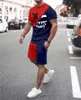 Herrspårar Summer Streetwear Men Set Tracksuit For Man Overdimensionerade kläder 3D Fashion Printed T Shirt Shorts Suit Sportswear Mens Tshirt