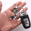 Keychains Moda 3D Pet Dog Cute Dogs Key Ring Border Collie Shelti Husky Metal Car Kichain Jewelry Bag Charm Gift Gift