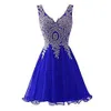 Lace Beaded Chiffon Homecoming Dresses Short A-Line Mini Graudation Cocktail Prom Party Gown A12
