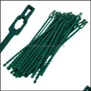 Autres fournitures de jardin Patio Lawn Home Attaches pour plantes réglables Plastique flexible Twist Green Mti Use 13Cm 17Cm 23Cm Drop Delivery 2021 6Hzdr