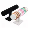 Mücevher Torbaları Çanta Kadife T-Bar Ekran Stand Raf Fit Bileklik Bilek Seridetleri Anklet Kulesi Kilit Ev Organizasyon Depolama